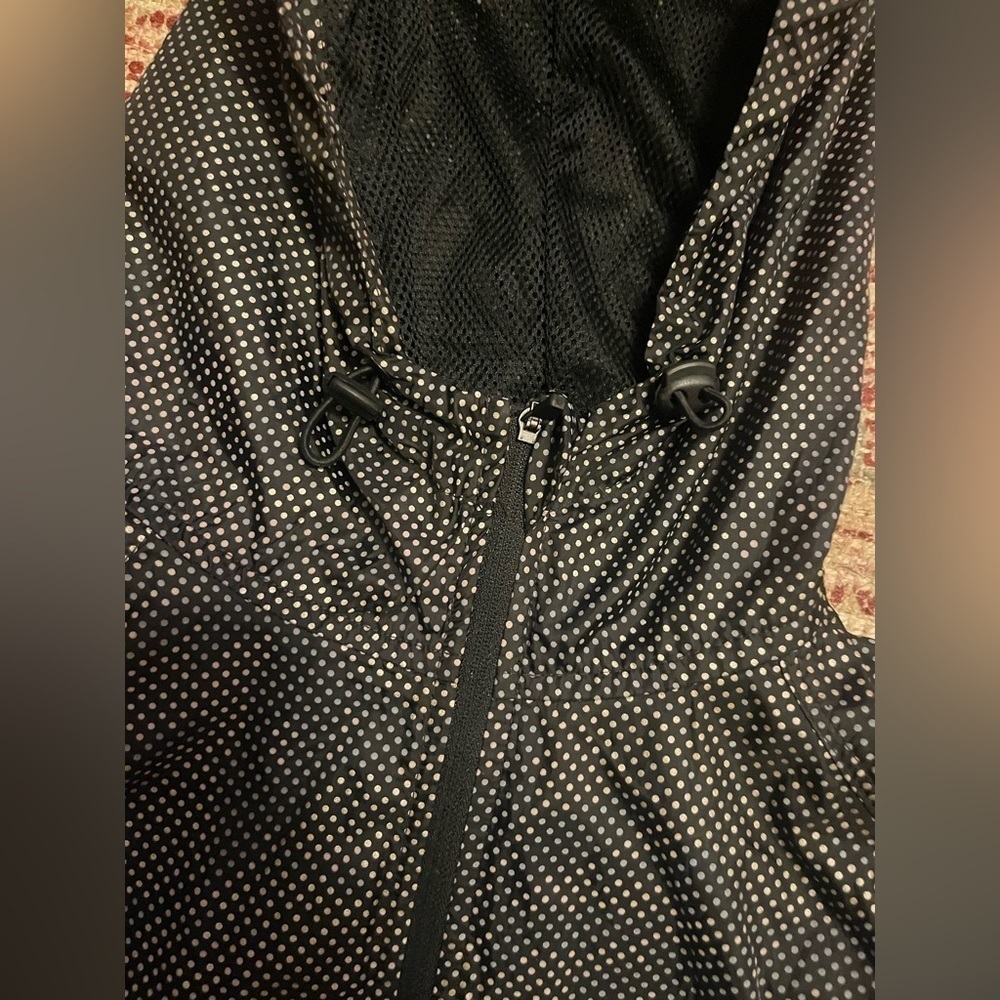 Joe Fresh Active -NWOT-Polka Dot-Jacket -Packable W/Vent ,Drawstring -Sz S - Picture 10 of 13